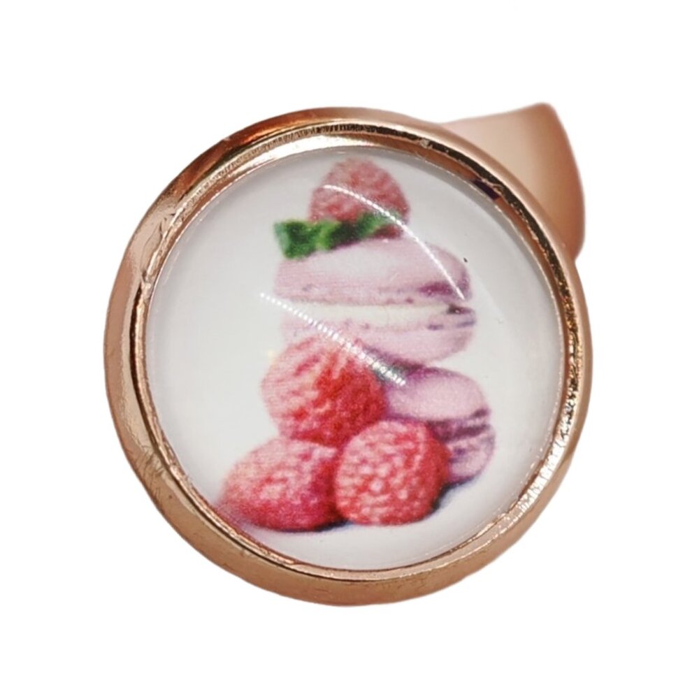 Raspberry Macaroon Ring - Picture 3 of 5